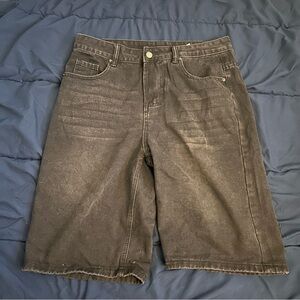 Black Jean Shorts - Medium